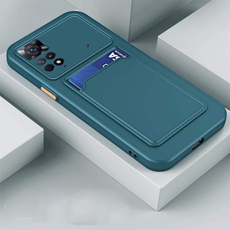 Skin Feel Card Contrast Color Button TPU Phone Case