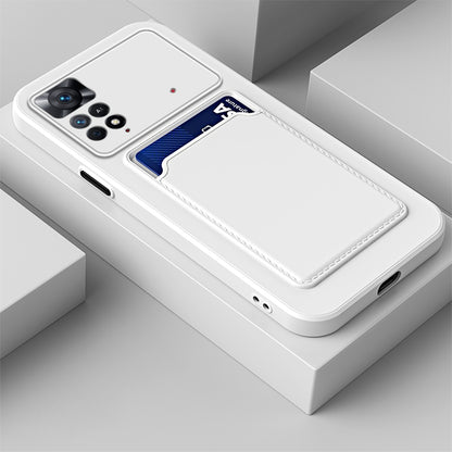 Skin Feel Card Contrast Color Button TPU Phone Case