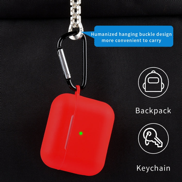 Wireless Earphone Silicone Protective Case with Carabiner