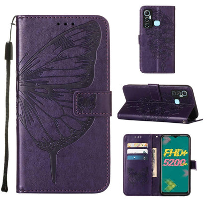 Embossed Butterfly Leather Phone Case