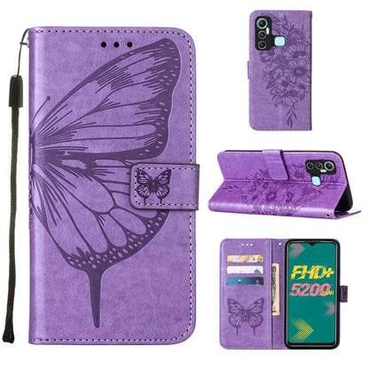 Embossed Butterfly Leather Phone Case