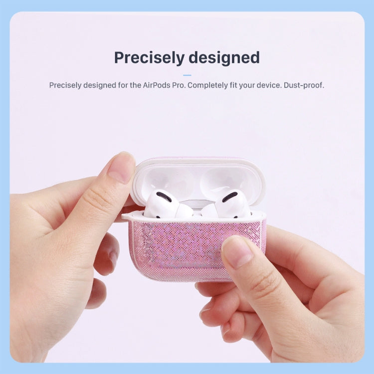 NIILLKIN Anti-fall PU + TPU Shining Protection Glitter Case for AirPods Pro