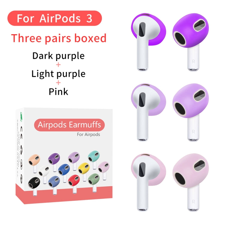 3 Pairs Earphone Silicone Earmuffs