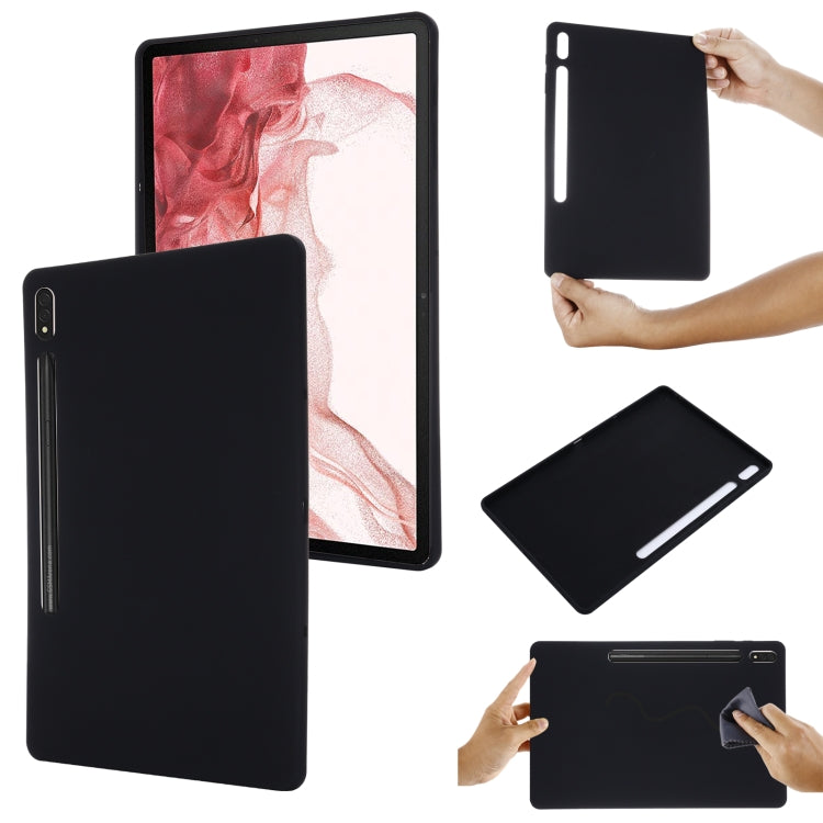 Pure Color Liquid Silicone Shockproof Full Coverage Tablet Case, For Samsung Galaxy Tab S8+/Tab S7+/Tab S7 FE