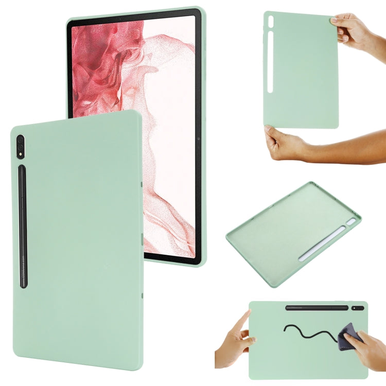 Pure Color Liquid Silicone Shockproof Full Coverage Tablet Case, For Samsung Galaxy Tab S8+/Tab S7+/Tab S7 FE