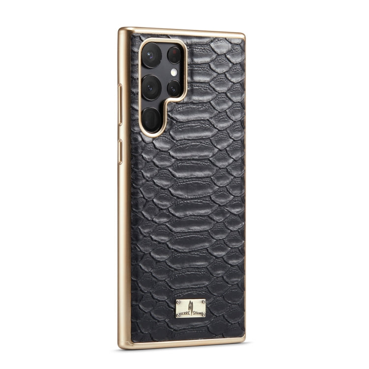 Fierre Shann Python Texture Electroplating PU Phone Case