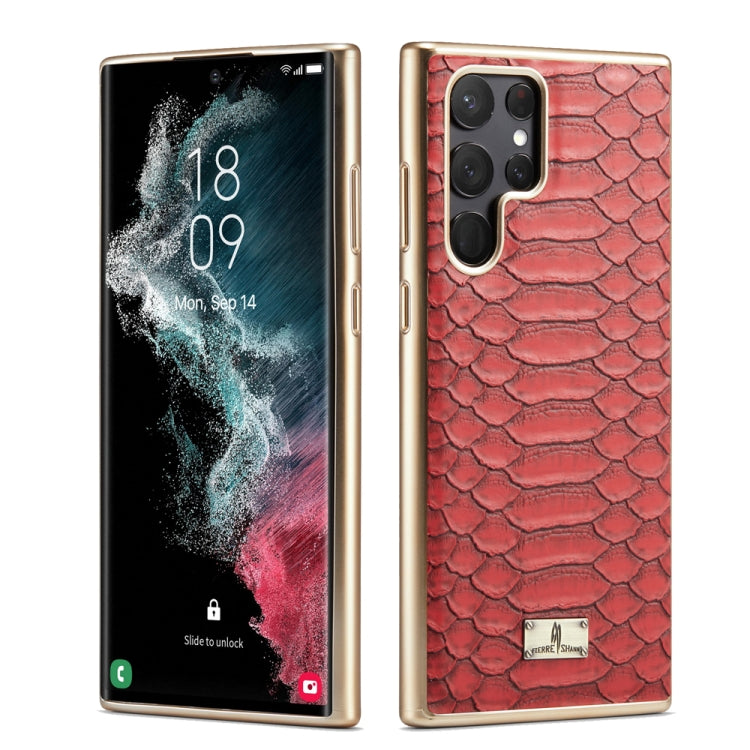 Fierre Shann Python Texture Electroplating PU Phone Case