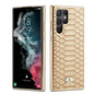 Fierre Shann Python Texture Electroplating PU Phone Case