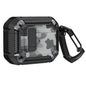 Two-Tone Printed Earphone Case with Switch Lock & Carabiner, For AirPods 3