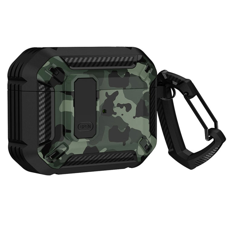 Two-Tone Printed Earphone Case with Switch Lock & Carabiner, For AirPods 3