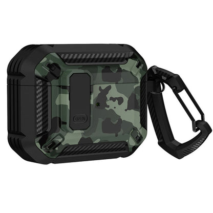 Two-Tone Printed Earphone Case with Switch Lock & Carabiner, For AirPods 3