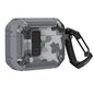 Two-Tone Printed Earphone Case with Switch Lock & Carabiner, For AirPods 3
