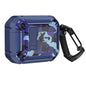Two-Tone Printed Earphone Case with Switch Lock & Carabiner, For AirPods 3
