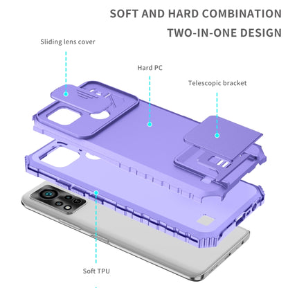 Stereoscopic Holder Sliding Camshield Phone Case, For Infinix Hot 11S NFC, For Infinix Hot 11, For Infinix Hot 10 Play/11 Play