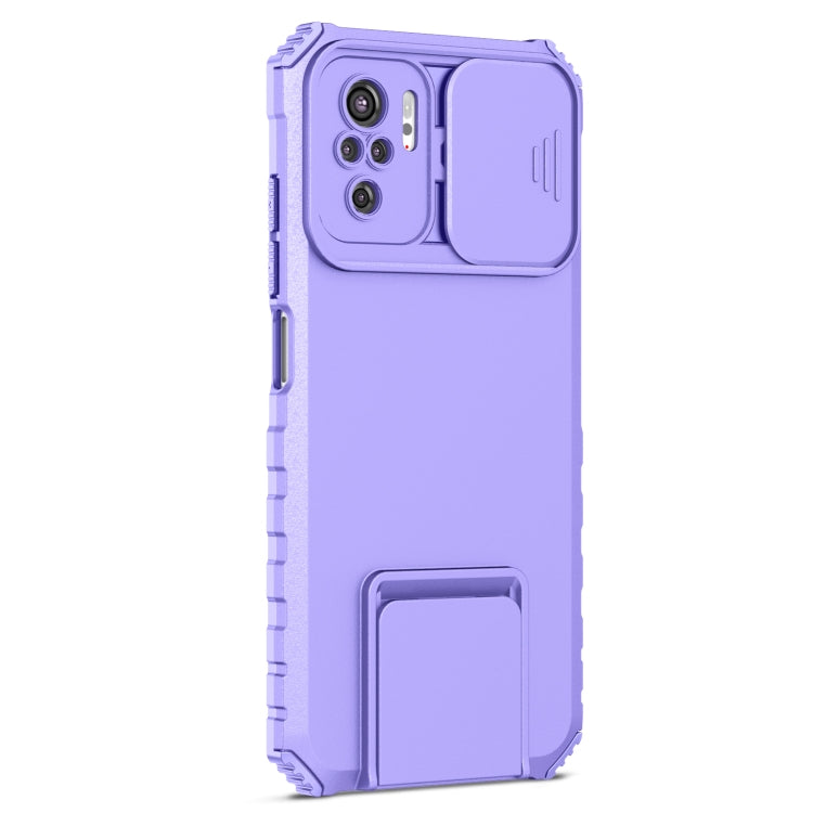 Stereoscopic Holder Sliding Camshield Phone Case, For Xiaomi Redmi Note 10 4G, For Xiaomi Redmi Note 10 Pro Global, For Xiaomi Redmi Note 10 5G