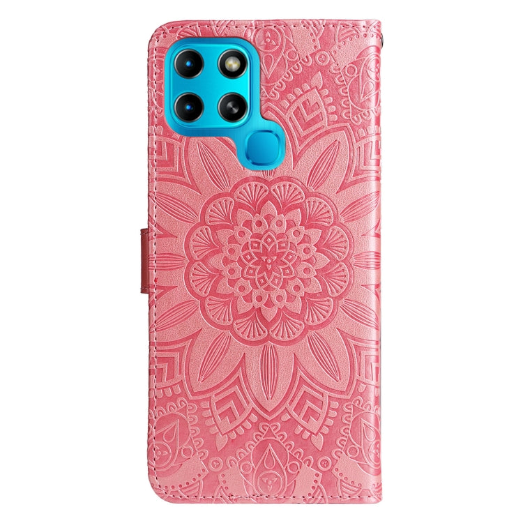 Embossed Sunflower Leather Phone Case, For Infinix Smart 6