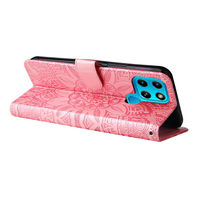 Embossed Sunflower Leather Phone Case, For Infinix Smart 6