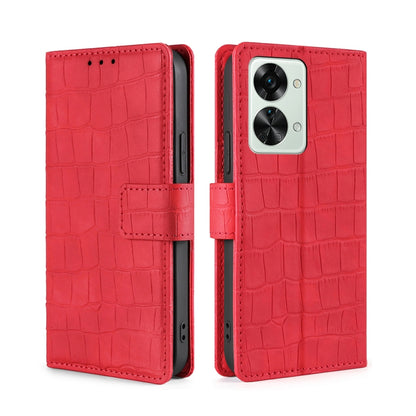 Skin Feel Crocodile Magnetic Clasp Leather Phone Case