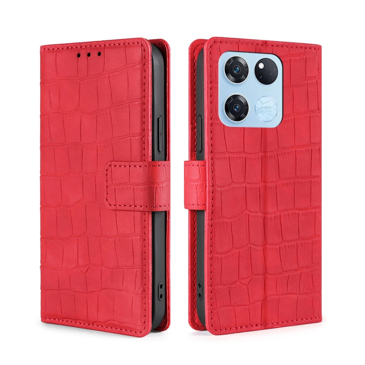 Skin Feel Crocodile Magnetic Clasp Leather Phone Case