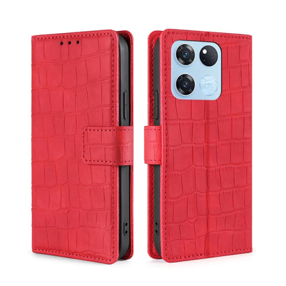 Skin Feel Crocodile Magnetic Clasp Leather Phone Case