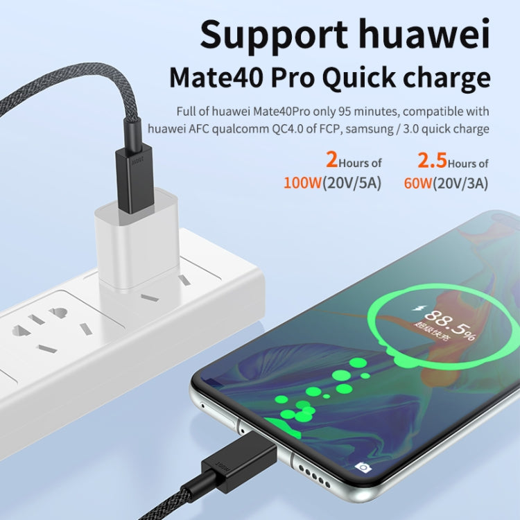 100W USB-C / Type-C to USB-C / Type-C Fast Charging Data Cable, 0.5m, 1m, 2m, 3m