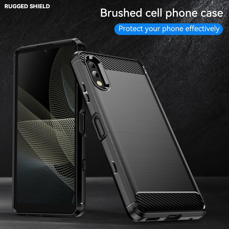 Brushed Texture Carbon Fiber TPU Phone Case