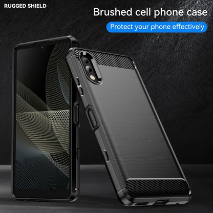 Brushed Texture Carbon Fiber TPU Phone Case, For Sony Xperia Ace II, For Sony Xperia 1 IV, For Sony Xperia 10 IV, For Sony Xperia Ace III