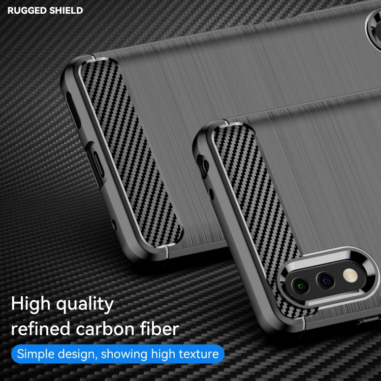 Brushed Texture Carbon Fiber TPU Phone Case