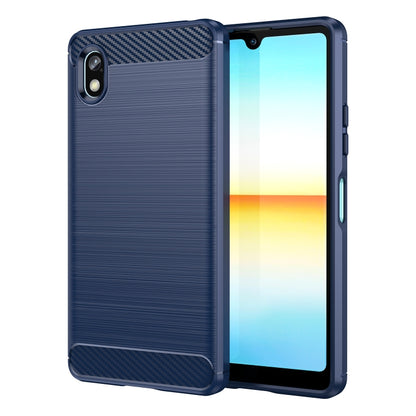 Brushed Texture Carbon Fiber TPU Phone Case