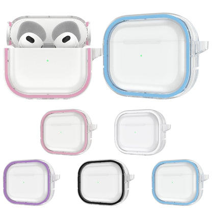 Two-color Photo Frame PC+TPU Anti-fall Wireless Earphone Case with Hook, For AirPods 3, For AirPods Pro