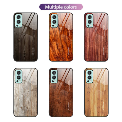 Wood Grain Glass Protective Case, For OnePlus Nord 2 5G, For OnePlus Nord N100, For OnePlus 10 Pro