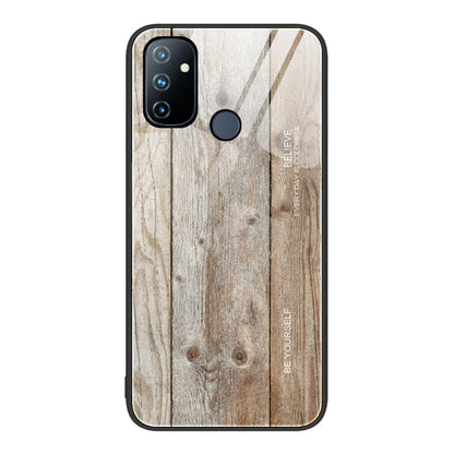 Wood Grain Glass Protective Case, For OnePlus Nord 2 5G, For OnePlus Nord N100, For OnePlus 10 Pro