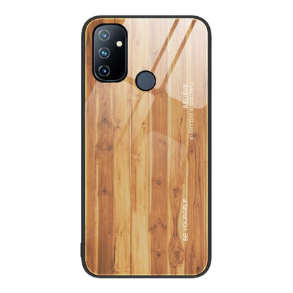 Wood Grain Glass Protective Case, For OnePlus Nord 2 5G, For OnePlus Nord N100, For OnePlus 10 Pro
