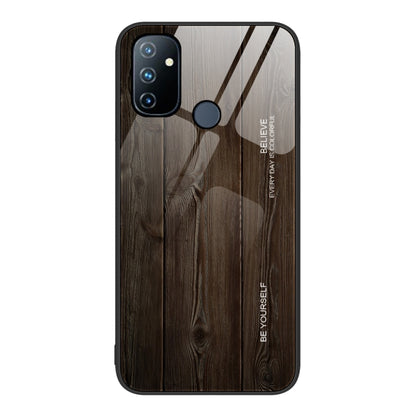 Wood Grain Glass Protective Case, For OnePlus Nord 2 5G, For OnePlus Nord N100, For OnePlus 10 Pro