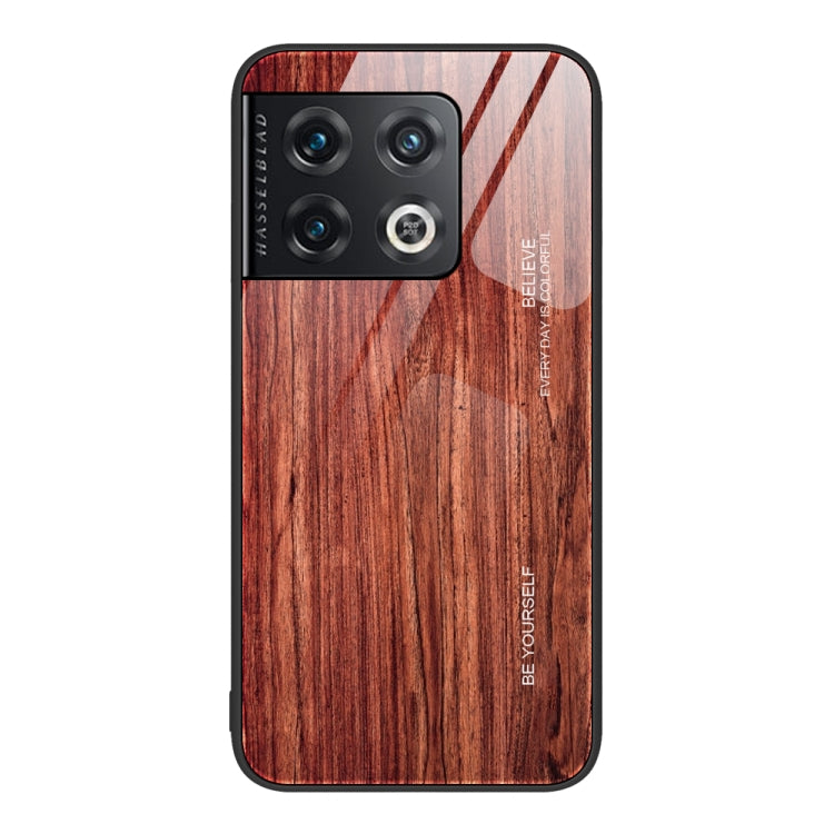 Wood Grain Glass Protective Case, For OnePlus Nord 2 5G, For OnePlus Nord N100, For OnePlus 10 Pro