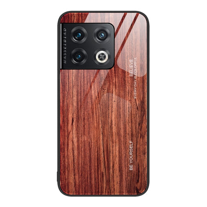 Wood Grain Glass Protective Case, For OnePlus Nord 2 5G, For OnePlus Nord N100, For OnePlus 10 Pro