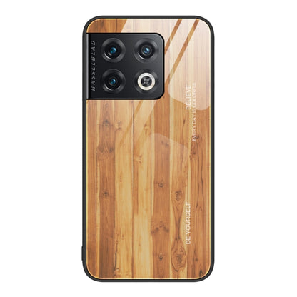 Wood Grain Glass Protective Case, For OnePlus Nord 2 5G, For OnePlus Nord N100, For OnePlus 10 Pro