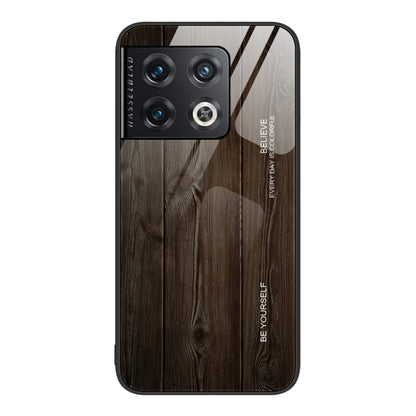 Wood Grain Glass Protective Case, For OnePlus Nord 2 5G, For OnePlus Nord N100, For OnePlus 10 Pro
