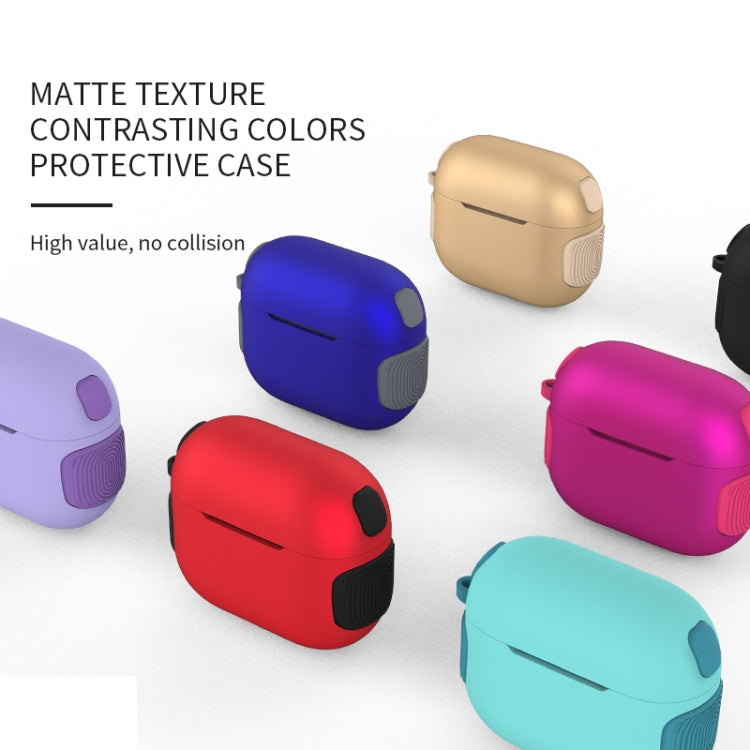 2 in 1 Matte Texture Contrast Color PC + TPU Earphone Case