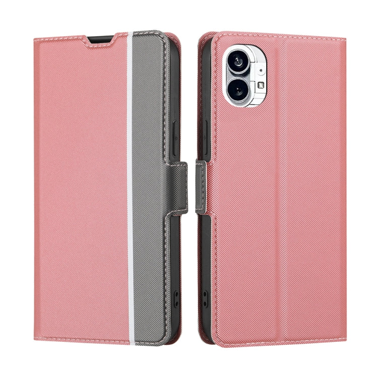 Twill Texture Side Button Leather Phone Case