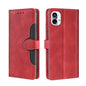 Skin Feel Magnetic Buckle Leather Phone Case