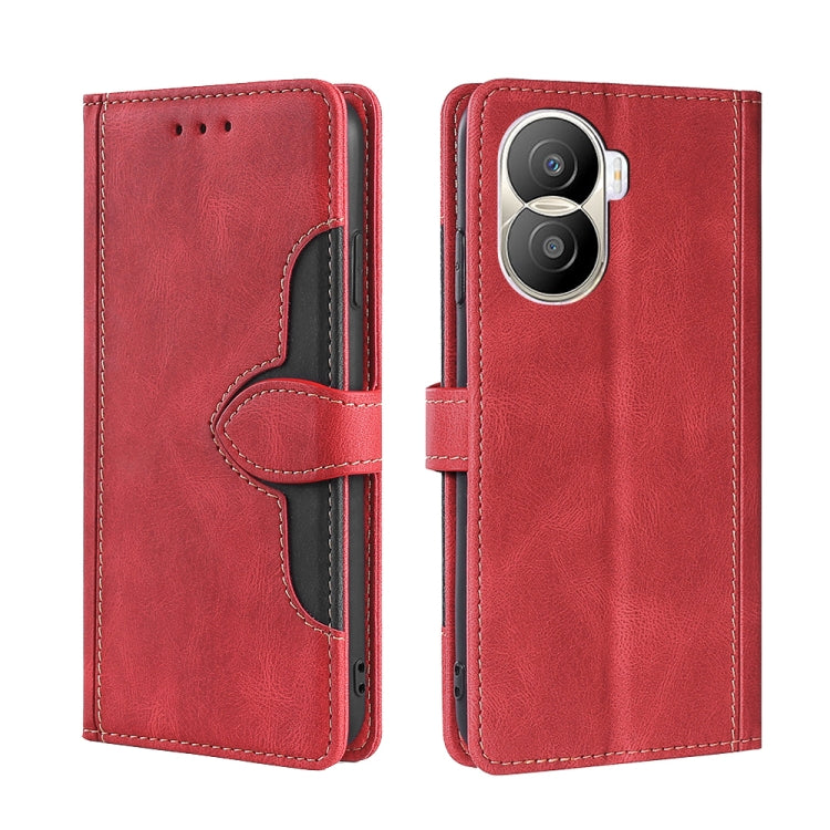 Skin Feel Magnetic Buckle Leather Phone Case, For vivo iQOO 10, For vivo iQOO 10 Pro 5G, For OnePlus 10T, For Realme C30 4G/Narzo 50i Prime, For Honor X40i