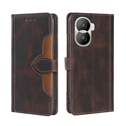 Skin Feel Magnetic Buckle Leather Phone Case, For vivo iQOO 10, For vivo iQOO 10 Pro 5G, For OnePlus 10T, For Realme C30 4G/Narzo 50i Prime, For Honor X40i