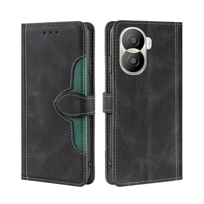 Skin Feel Magnetic Buckle Leather Phone Case, For vivo iQOO 10, For vivo iQOO 10 Pro 5G, For OnePlus 10T, For Realme C30 4G/Narzo 50i Prime, For Honor X40i