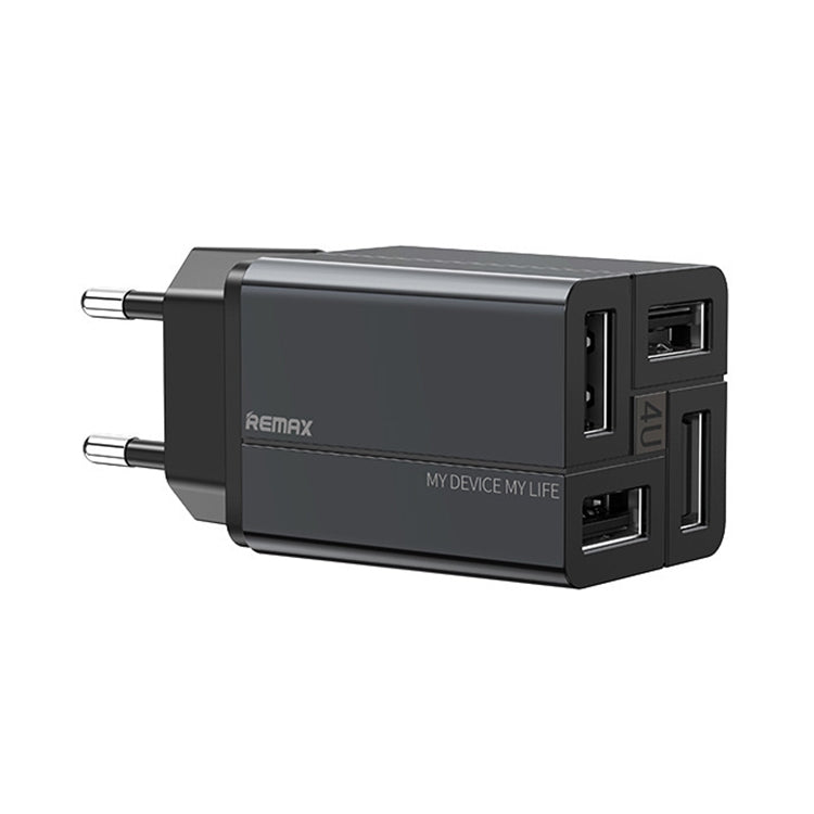 REMAX RP-U43 3.4A 4 USB Port Fast Charger, EU Plug, UK Plug