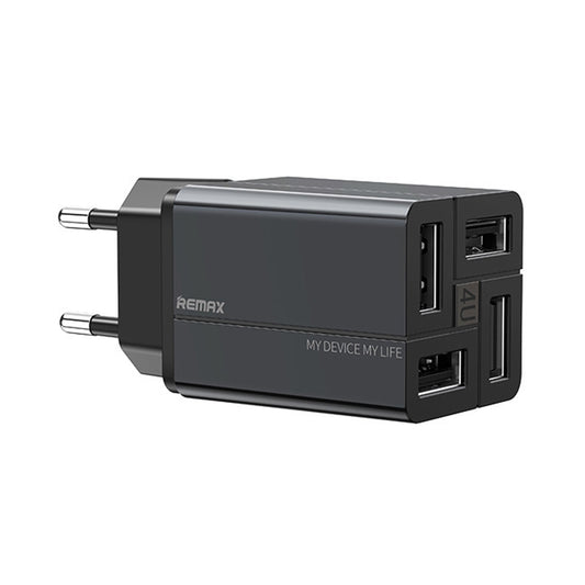 REMAX RP-U43 3.4A 4 USB Port Fast Charger, EU Plug, UK Plug