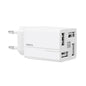 REMAX RP-U43 3.4A 4 USB Port Fast Charger, EU Plug, UK Plug