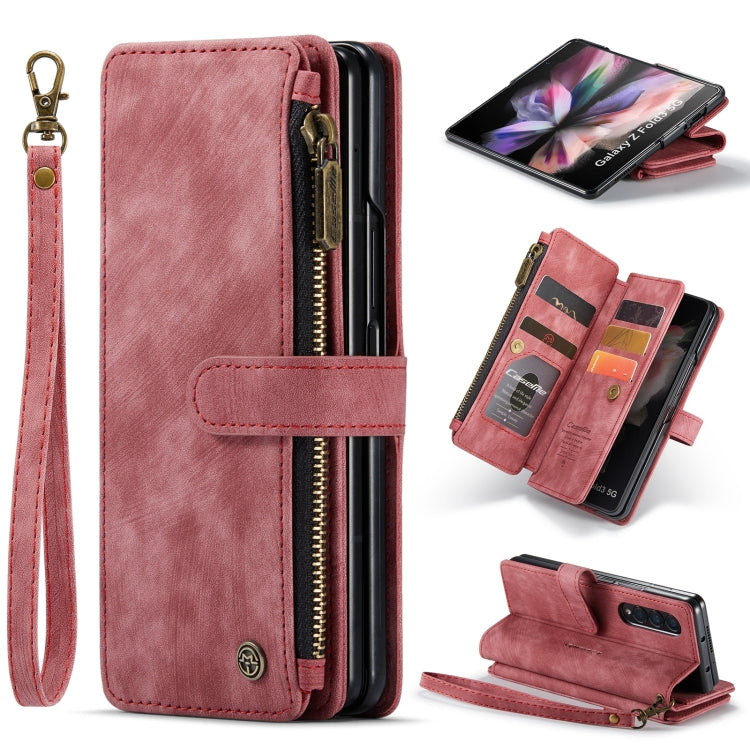 CaseMe C30 Multifunctional Card Slots Zipper Phone Leather Phone Case, For Samsung Galaxy Z Fold6 5G, For Samsung Galaxy Z Fold5, For Samsung Galaxy Z Fold4 5G