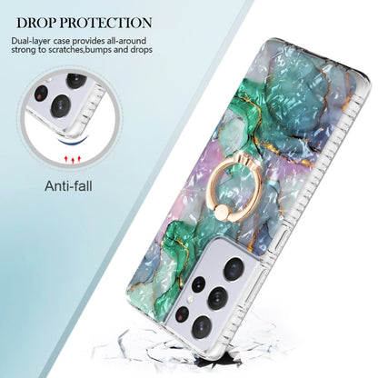 Ring Holder 2.0mm Airbag TPU Phone Case, For Samsung Galaxy S21 Ultra 5G