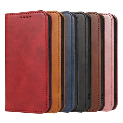 Calf Texture Magnetic Flip Leather Phone Case